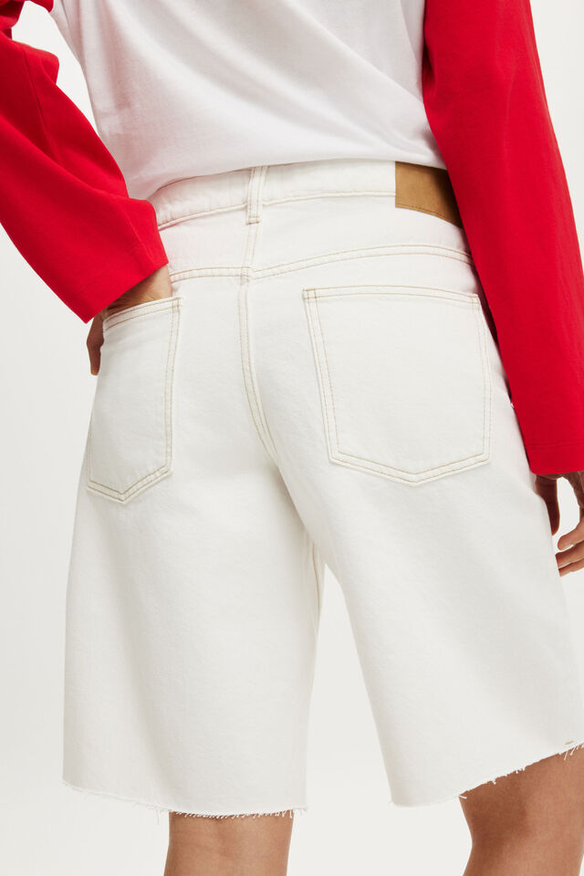Baggy Denim Short, VINTAGE WHITE RAW