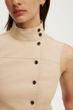 Frankie Funnel Neck, STONE - example image 4