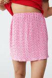 Petite Pleated Mini Skirt, POPPY POLKA DOT BUBBLE PINK