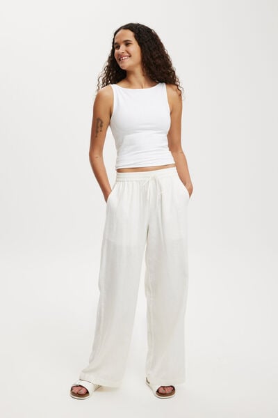 Haven Wide Leg Pant, WHITE