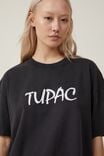 The Oversized Hip Hop Tee, LCN BR TUPAC STRICTLY 4 MY/BLACK - alternate image 4