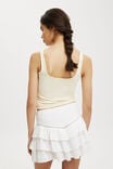 Stella Tiered Mini Skirt, WHITE - alternate image 3