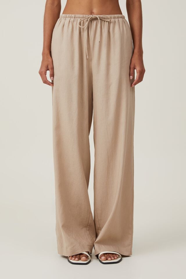Haven Wide Leg Pant Asia Fit, MID TAUPE