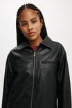 Ivy Faux Leather Jacket, BLACK - alternate image 4