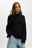 Luxe Crew Sweater, BLACK - example image 1