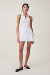Sporty Polo Mini Dress, WHITE - alternate image 2