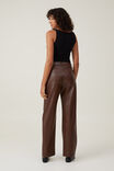 Faux Leather Straight Jean, BROWN - alternate image 2