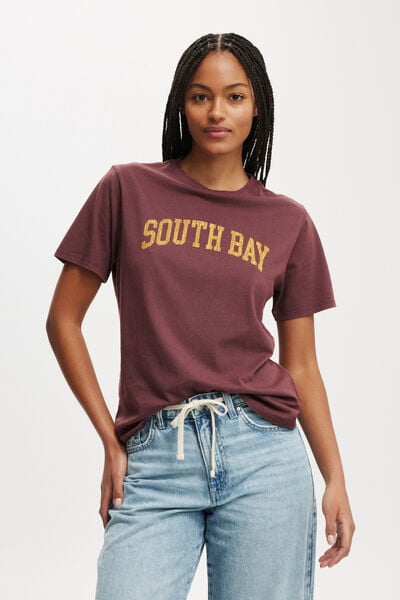 Regular Fit Graphic Tee, SOUTH BAY/ CHERRY VARNISH