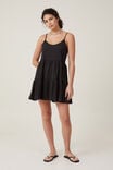 Summer Tiered Mini Dress, BLACK - alternate image 2