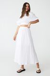 Woven Riviera Maxi Skirt, WHITE - alternate image 2