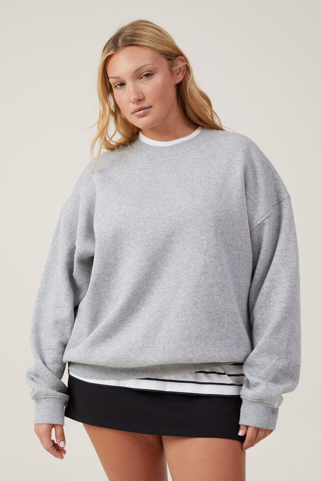 Love Club Oversized Sweater Grey Marle