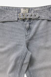 Belted Low Rise Straight Jean, ZODIAC GREY BELT - example image 5