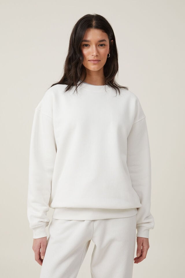 Classic Fleece Crew Sweatshirt, VINTAGE WHITE