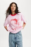The Lcn Boxy Graphic Tee, LCN BBP BETTY BOOP BETTY AND PUDDY/ BRIGHT PI - alternate image 1
