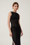 Vestido - Corby Crochet Maxi Dress, BLACK - vista alternativa 2