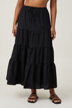Haven Tiered Maxi Skirt, BLACK - alternate image 4