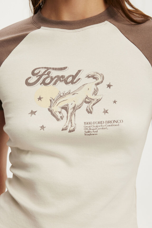 The Rolling Stones Music Raglan Tiny Tee, LCN FORD 1980 BRONCO / OAT MILK