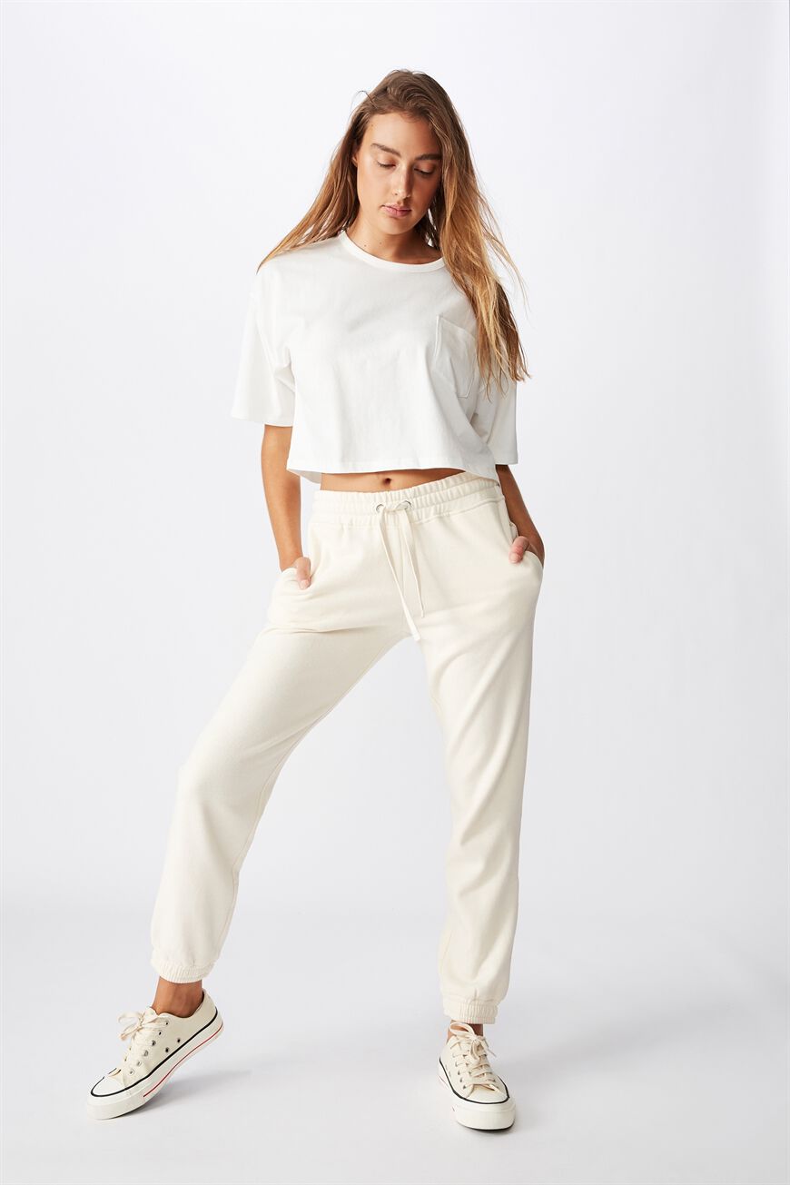 cream sweatpants womens