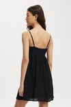 Tate Tie Front Mini Dress, BLACK - alternate image 3