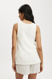 Slub Peekaboo Vest, ECRU - alternate image 3