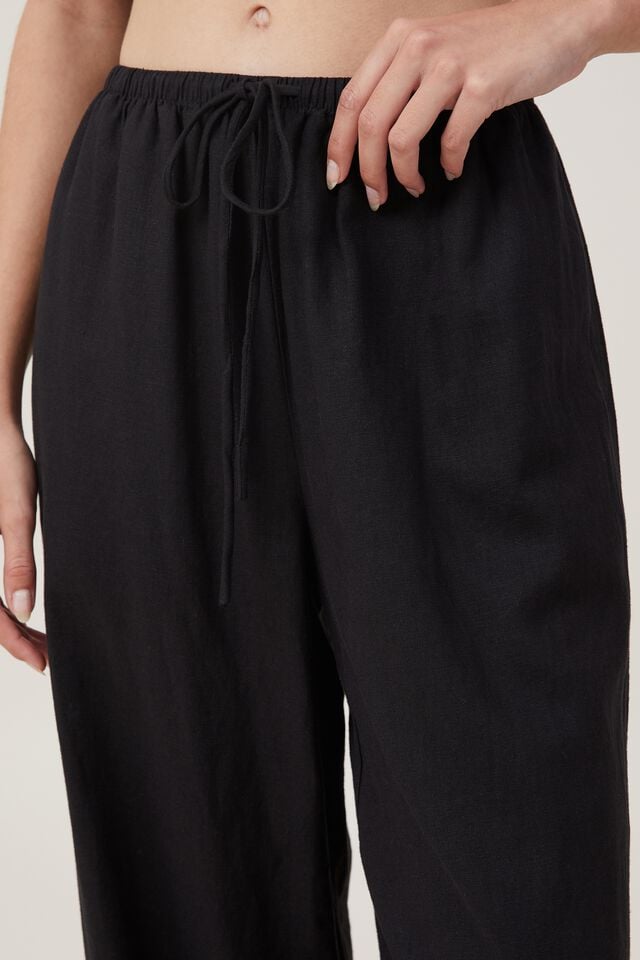 Buy London Rag Black Cotton Wide Fit High Waist Trousers Online