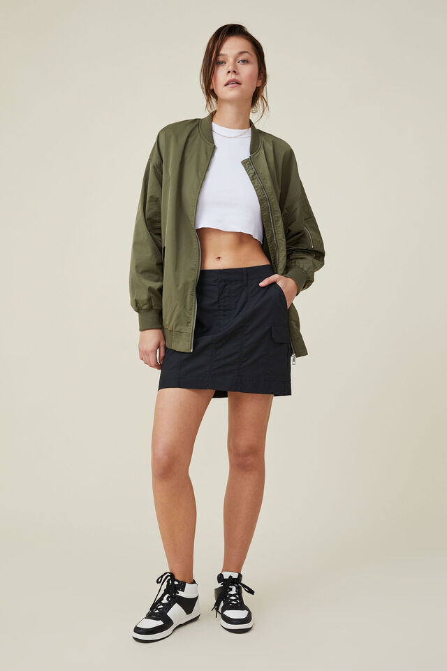 Saia - Scout Cargo Mini Skirt, BLACK