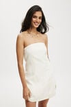 Elle Linen Tube Mini Dress, LEMON ICING - alternate image 1