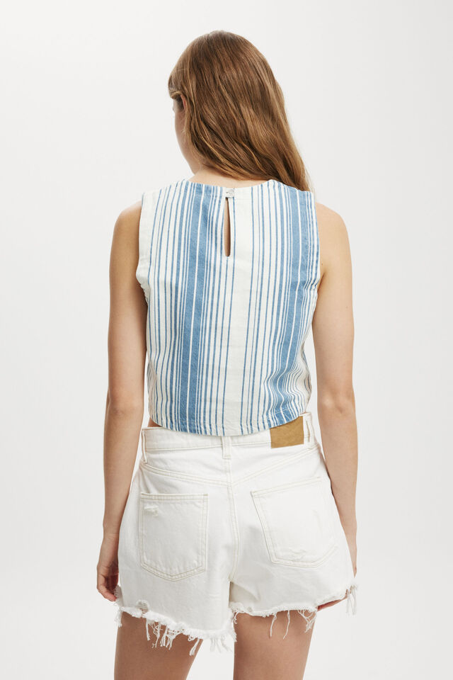 Denim Shell Top, SHELLEY STRIPE