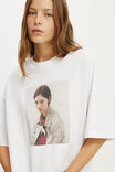 Gracie Abrams Music Boxy Graphic T-Shirt, LCN UMI GRACIE ABRAMS / WHITE - example image 4