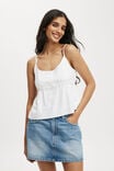 Haven Button Front Cami, WHITE - alternate image 1