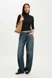 90S Mock Neck 3/4 Sleeve, BLACK - example image 2