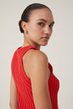 Float Your Boat Rib Knit Tank, RACER RED - alternate image 4