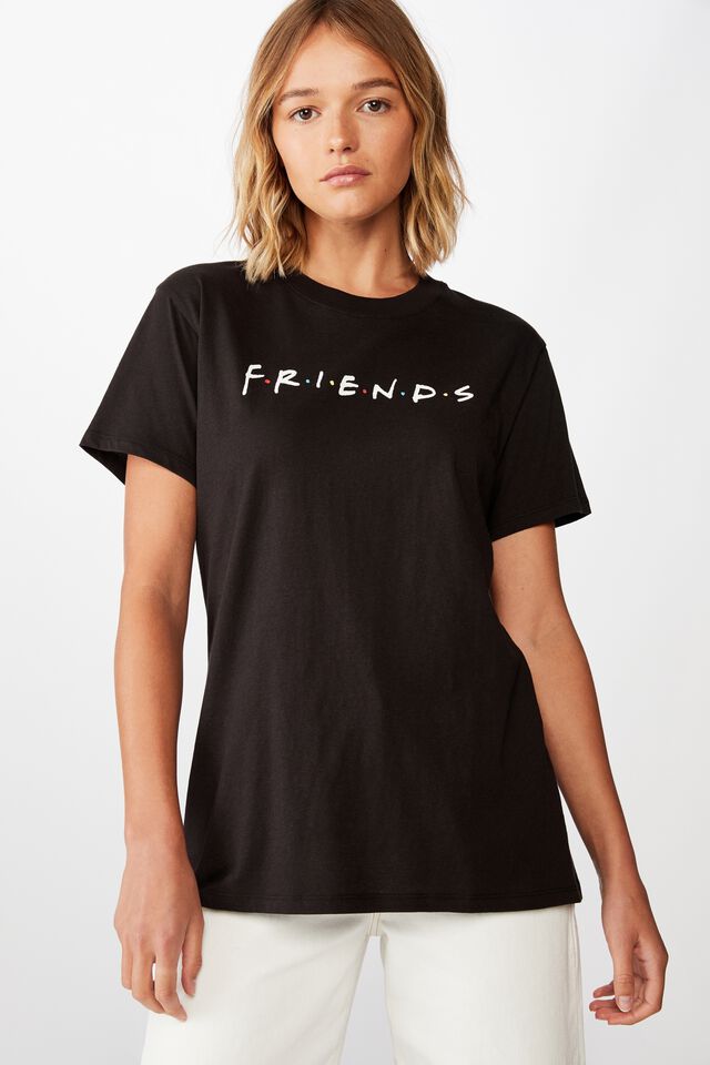 Classic Friends Logo T Shirt, LCN WB FRIENDS LOGO/BLACK
