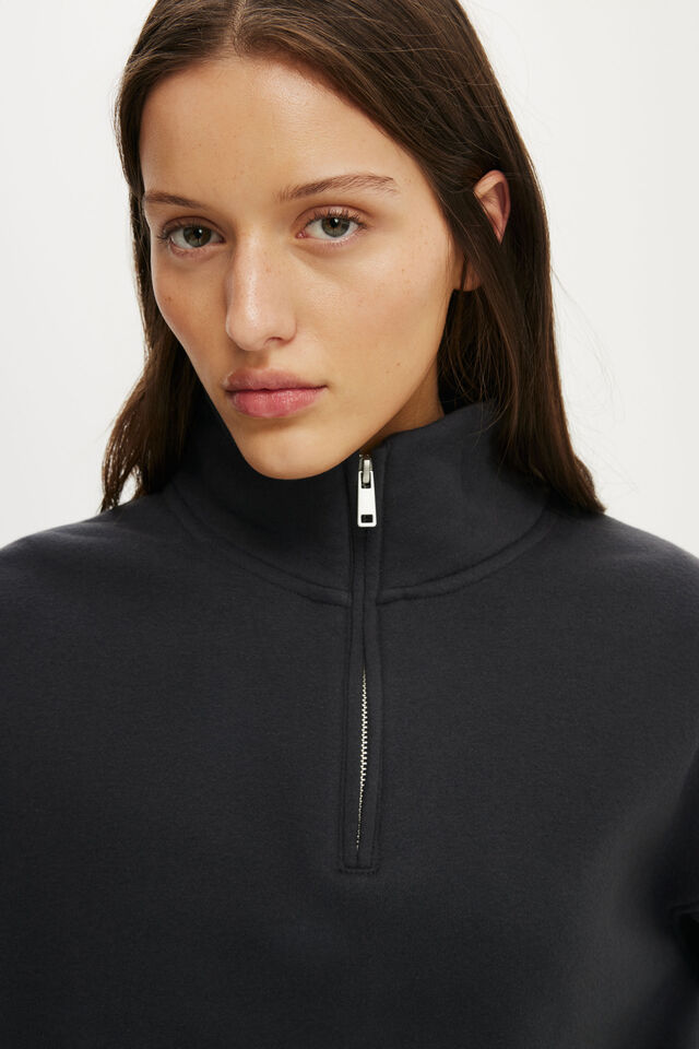 Quarter Zip Sweatshirt, SHADOWSTONE