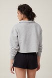 Moletom - Classic Fleece Collared Sweatshirt, GREY MARLE - vista alternativa 3