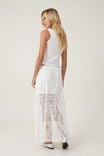 Lace Tiered Maxi Skirt, WHITE - alternate image 2