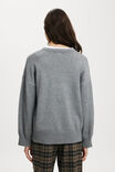 Luxe Crew Sweater, GREY MARLE - example image 3