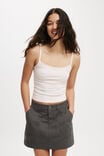 Morgan Utility Chino Mini Skirt, GRAPHITE - alternate image 1
