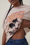 Mickey Oversized Fit Lcn Graphic Tee, LCN DIS MICKEY THE ONE AND ONLY/CHESTNUT - alternate image 4