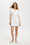 Georgie Lace Trim Mini Dress, WHITE - alternate image 2