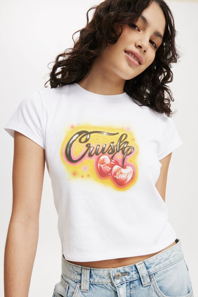 Zara Larsson Music Baby Graphic Tee, LCN MT ZARA LARSSON CRUSH / WHITE