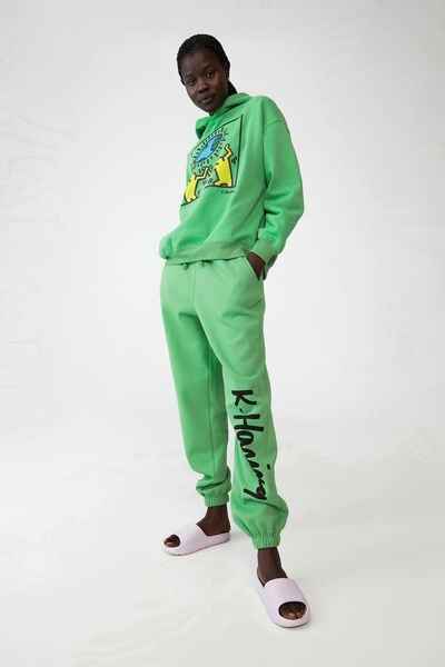 Keith Haring Trackpant, LCN KH KEITH HARING/GREEN