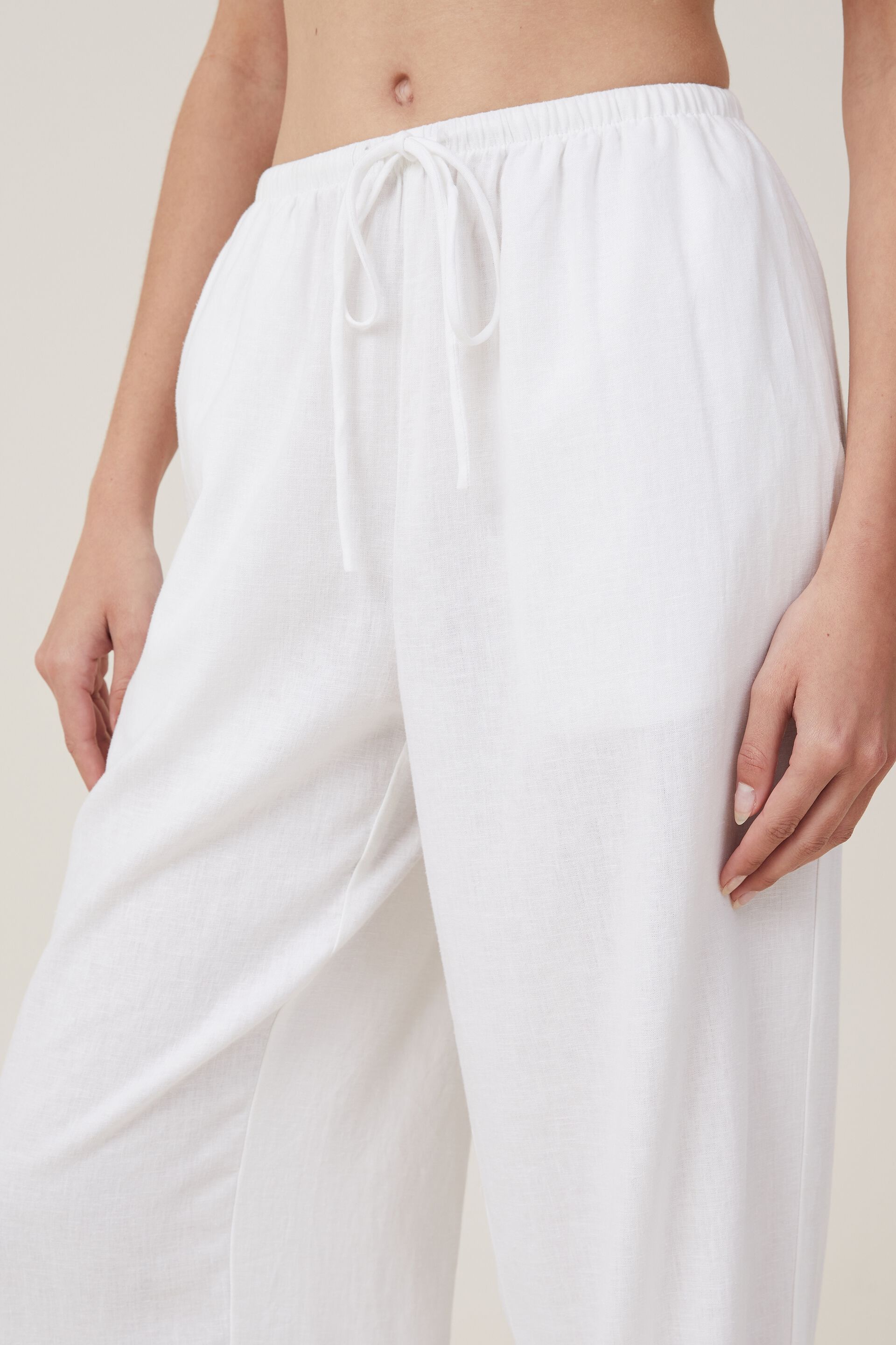 Buy Beige Cotton Flax Regular Pants (Pants) for INR599.00 | Biba India