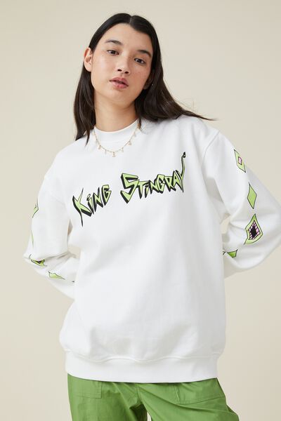 King Stingray Crew Sweatshirt, LCN KSR KING STINGRAY/OFF WHITE
