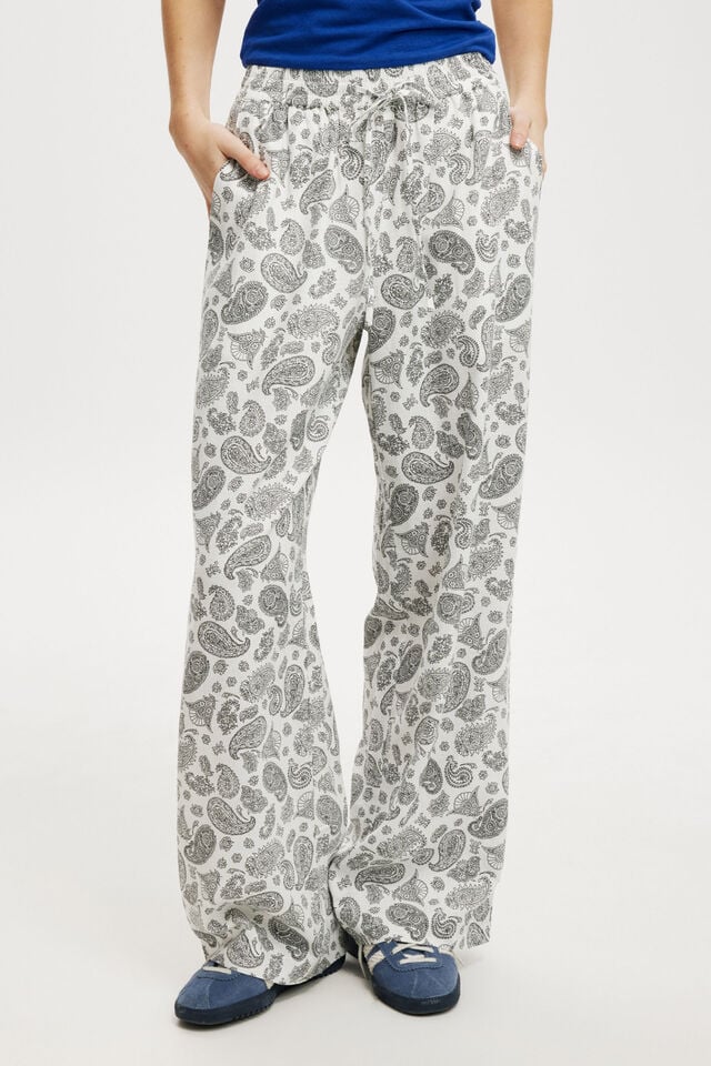 Haven Wide Leg Pant, PHOEBE PAISLEY GARDENIA