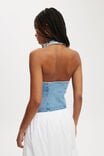 Harley Denim Halter Vest, BREEZE BLUE - alternate image 3