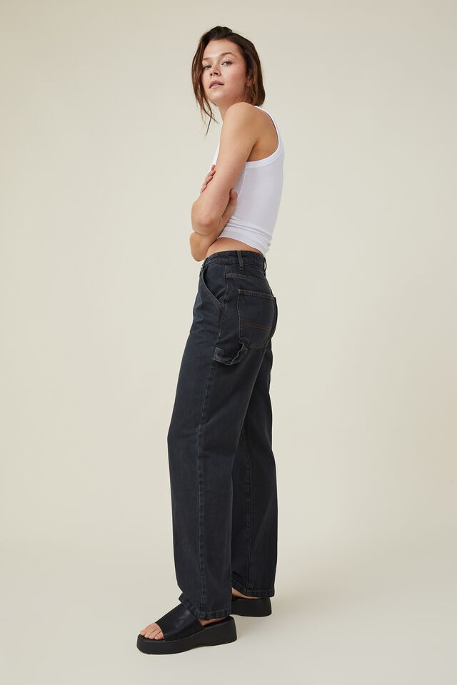 Cotton:On Plus Cotton: On Curve textured pull on flare pants in