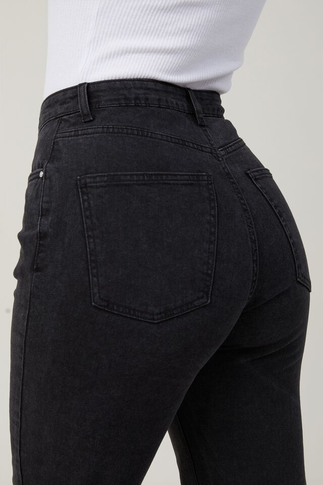 Calça - Curvy Stretch Straight Jean, GRAPHITE BLACK