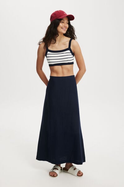 Haven Maxi A-Line Skirt, WINTER NIGHT