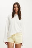 Micro Sweatshort, WHIPPED BUTTER/STRIPE - example image 2